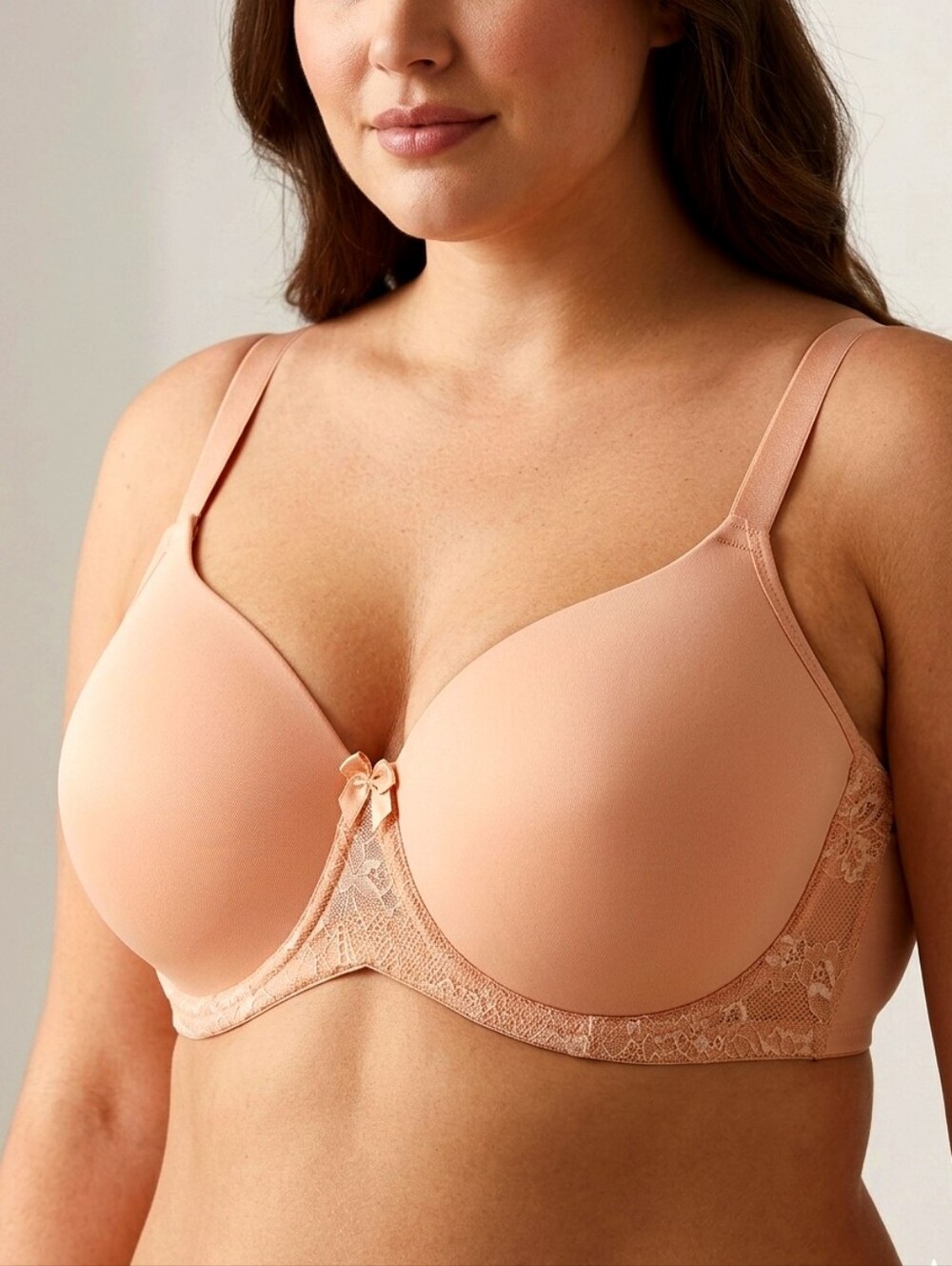 Delta Burke size 38D Peach Lace Underwire Bra